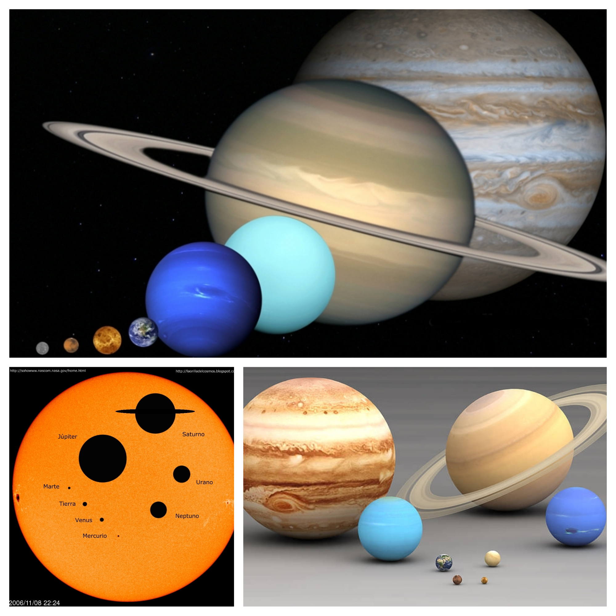 Tamaño planetas sistema solar